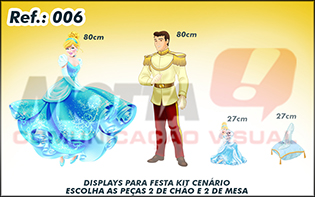Display para festas kit cenÃ¡rio Cinderela