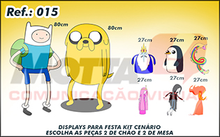 Display para festas kit cenÃ¡rio Hora de Aventura