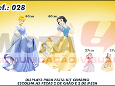 Display para festas kit cenÃ¡rio Princesas