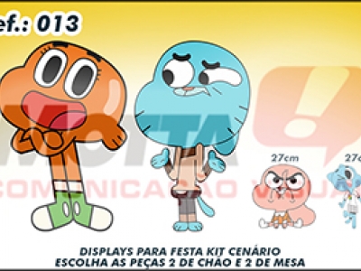 Display para festas kit cenÃ¡rio Incrivel Mundo de Gumball