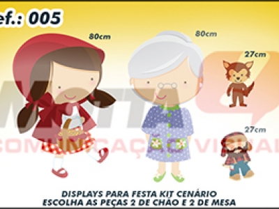 Display para festas kit cenÃ¡rio Chapeuzinho vermelho