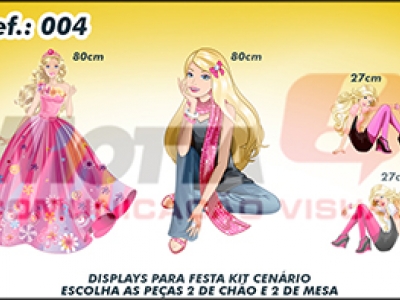 Display para festas kit cenÃ¡rio Barbie
