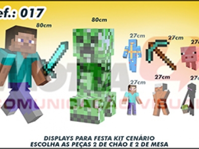 Display para festas kit cenÃ¡rio Minecraft