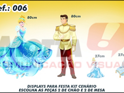Display para festas kit cenÃ¡rio Cinderela