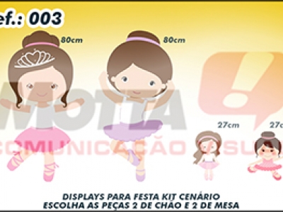 Display para festas kit cenÃ¡rio Turma do Bailarina