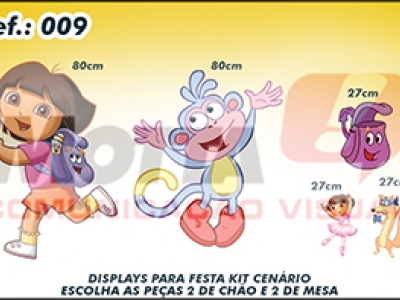 Display para festas kit cenÃ¡rio Dora Aventureira