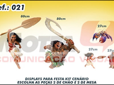Display para festas kit cenÃ¡rio Moana